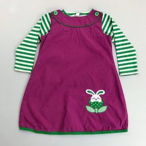 BABYOYE Bunny Romper Dress w/Top GIRLS SZ 3-4 YR 2-Piece Set Easter Outfit